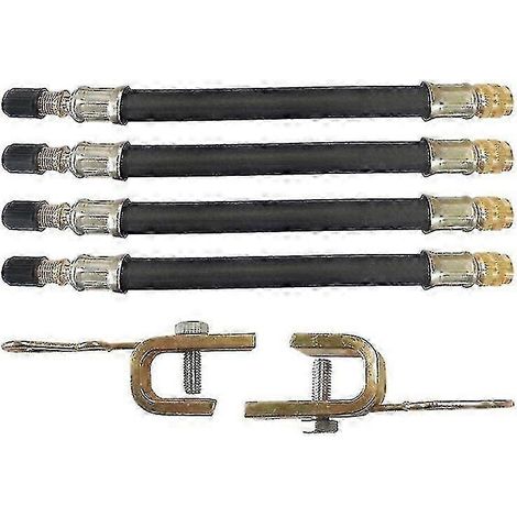 Rallonges de valve de pneu en caoutchouc flexible, adaptateurs pour pneus de camion, bus, camping-car, voiture, Transit, 1 jeu, noir, 2025 (1/5)