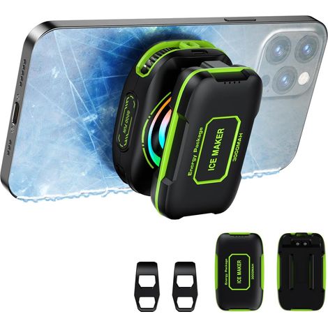 Handy-Kühler für Gaming, tragbarer magnetischer Akku, Handy-Heizgerät, praktischer Kühler für iPhone-Serie, iPad Pro, TikTok Live (Grün) (1/5)
