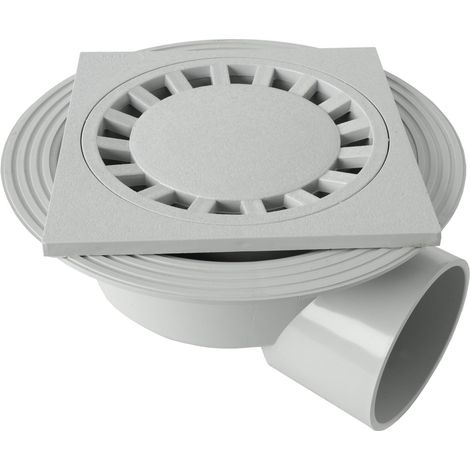 First Plast CHPVCBO2011G Chiusino Sifonato in PVC, Grigio, 200x200 mm (1/4)