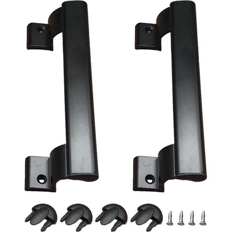 YMYNY 2er-Pack Möbelgriffe, Türgriffe, Schrankgriffe, Edelstahlgriffe, schwarzer Schrankschubladentürgriff mit Schrauben für Schränke, für Truhen, Schränke, Kommoden (schwarz) (1/5)