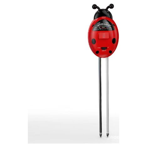 Humidimètre du Sol, Humidité du Sol en Forme De Coccinelle en Métal, Lumière, Testeur De Ph, Testeur D'humidité du Sol De Jardinage, Testeur De Lumière du Sole Et D'acidité du Sol Ph Mètre (1/5)