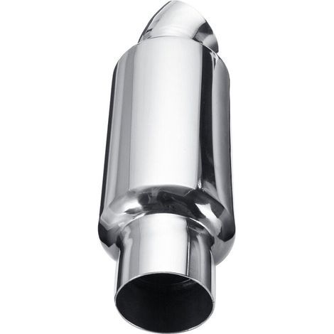 Silencieux d'échappement universel de 2 pouces, entrée et sortie de voiture, en acier inoxydable, longueur de 9.9 pouces (1/4)