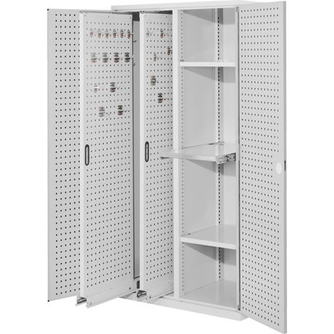 Kappes ®RasterPlan Vertikalschränke 1950x1000x600mm Modell 84 Lochplattentüren lichtgrau