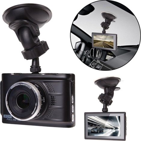 Trade Shop - Mini Dvr Coche Videocámara 2 Cámaras Full Hd Wdr - (1/5)