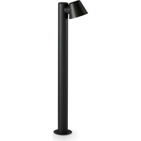 Paletto Contemporaneo Gas Alluminio Nero 1 Luce Gu10 35W Ip43