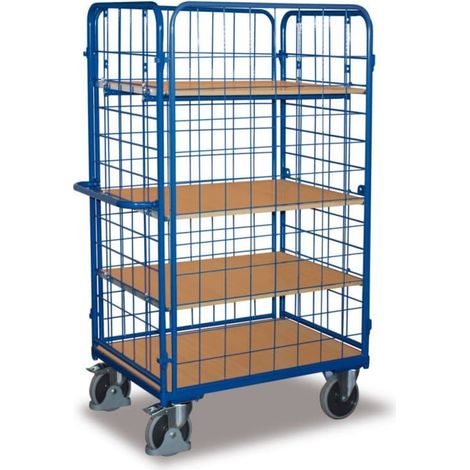 VARIOfit Etagenwagen hoch 1.000 x 600 mm 4 Böden 4 Wände (1/2)