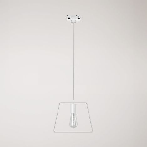 Creative Cables - Candeeiro suspenso com abajur Base Duedi para calhas -lâmpada incluída