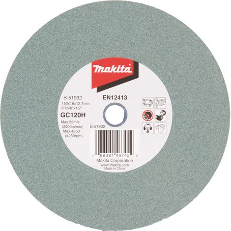 Makita B-51932 GC120H Disco abrasivo per mola da banco 150 mm per metallo non ferroso (1/3)