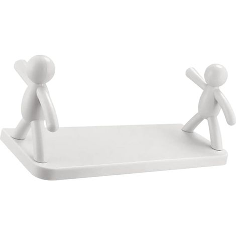 Étagère murale de rangement, support en PP pour salle bain, rangement organisé et sans clous, (1/5)
