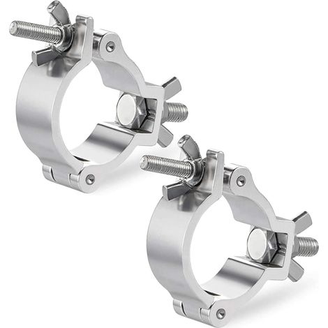 Lot de 2 supports de fixation pour éclairage de scène - 25-30 mm - Avec capacité de charge de 100 kg - Accessoires d'éclairage pour feux de scène mobiles (1/5)
