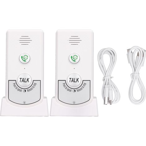 Interphone vocal sans fil pour la maison, sonnette intelligente bidirectionnelle pour personnes âgées, aidants et personnes handicapées, blanc-AquaForge