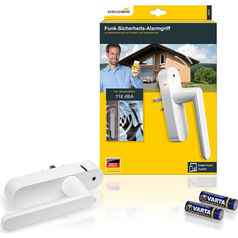 Schellenberg Smart Home Maniglia con allarme senza fili, bianco, lunghezza variabile (1/4)