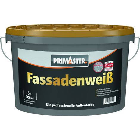 Primaster Fassadenweiß 5 L weiß Außen