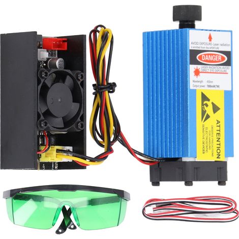 Module laser ponctuel haute performance pour accessoires de machines à graver, 7 W, 12 V (1/5)