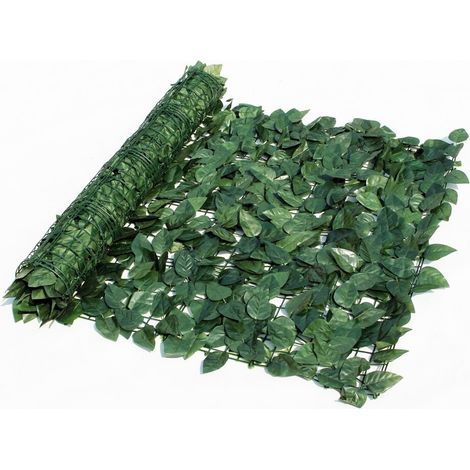Panneaux lierre synthétique réaliste avec filet de jardin maillonable 1x3m (1/4)