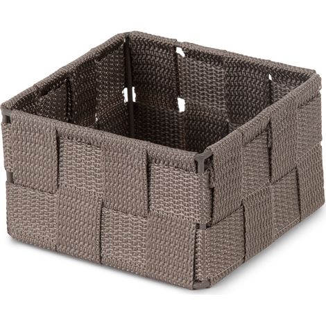Petit panier de rangement Stan S taupe - COMPACTOR - 12 x 12 x H.7 CM - Marron (1/5)