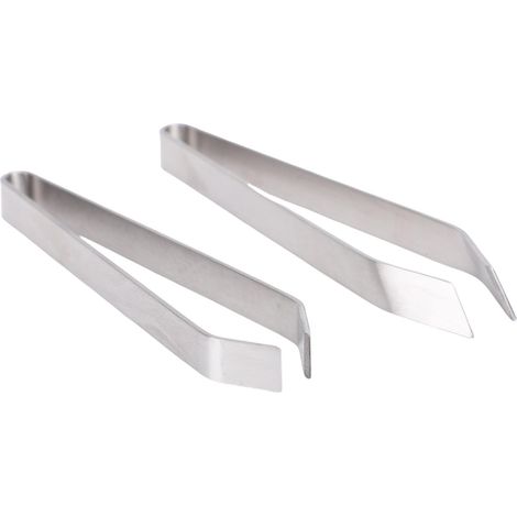 Pinzette per lische di pesce in acciaio inossidabile, pinze piatte e angolate, strumento per la rimozione di lische in cucina. (1/5)