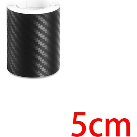 (5 cm x 5 m) Bande adhésive 3D en fibre de carbone pour voiture,à coller soi-même,pour seuils de porte,rétroviseurs latéraux,anti-rayures et imperméable (1/3)