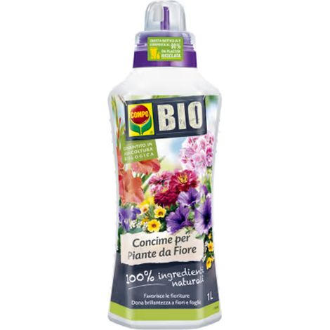 COMPO BIO Concime Piante da Fiore, Concime Liquido Specifico per Piante da Fiore, 1lt