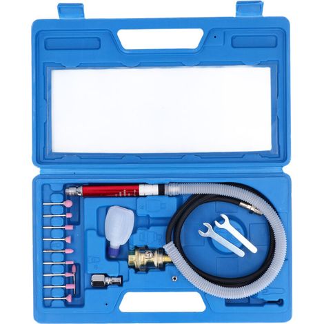 Crayon pneumatique Die 1/4in Inlet Die Grinder Kit Micro Die Grinder Set Outil de gravure de polissage portable (taille de la pince: 1/8in) (1/5)