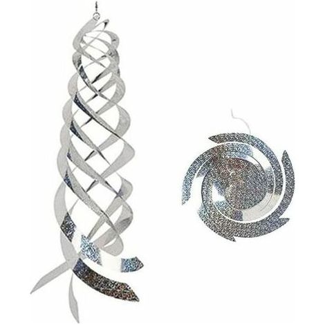 Anti-Tauben-Spiral-Vogelschreck, reflektierend, 5 Stück, zum Aufhängen, Taubenabwehr für Garten, Schutz, Balkon, Hof, Bauernhof