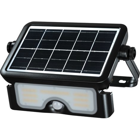 Projecteur LED 3CCT Solaire IP65 avec Détecteur de Mouvement PIR et Crépusculaire 7 W (1/5)