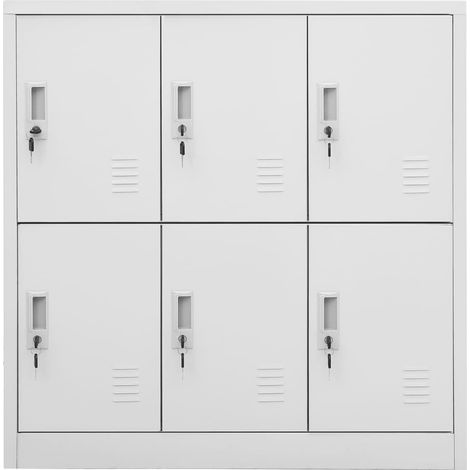 GBLY Schließfachschrank Hellgrau 90x45x92,5 cm Stahl (1/5)