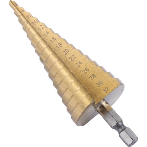 Hochwertiger HSS-Titan-Stufenbohrer, konischer Lochschneider 4-32 mm (1/5)