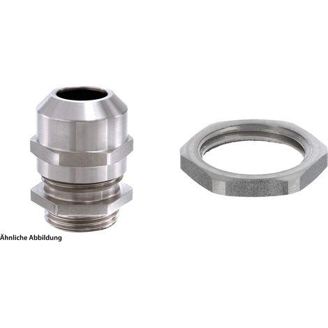 WISKA Presse-étoupe en acier inoxydable avec contre-écrou M16x1.5 avec joint torique Acier inoxydable (1.4404) Longueur de filetage 5,0 mm - 1 Stück