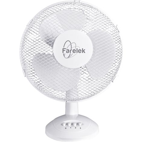 Ventilateur sur pied MIAMI 40W 3 vitesses D30cm Blanc