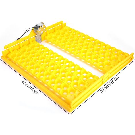 Automatischer Wendeteller für Brutapparate – Eierablage für 132 Eier, gelb, PP, 43 x 39,3 x 6 cm