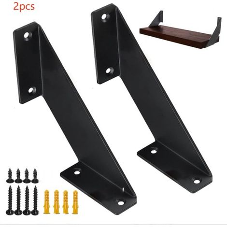 Staffa angolare da 6 pollici, staffa a parete, staffa, mensola, staffa divisoria, scaffale portaoggetti per scaffale portaoggetti, libreria, espositore set da 2 pezzi (1/5)