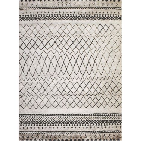 Tapis berbère motifs tribaux 160x230 crème LYN8 MABAL
