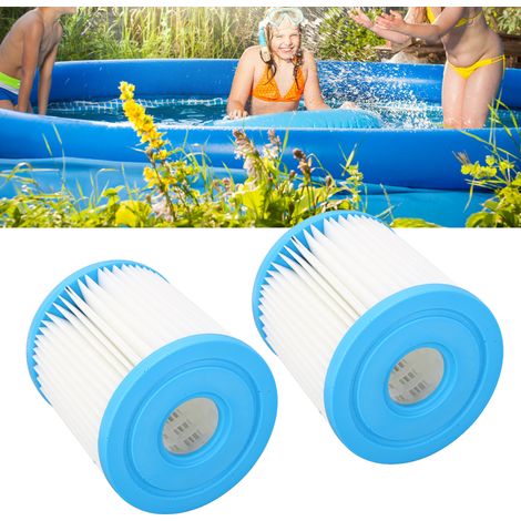 2pcs Filtres de Cartouche pour Piscine Gonflable Compatible avec Pompe de Filtration H-Type 29007E (1/5)
