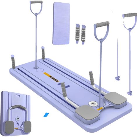 Appareil d'Abdominaux, Planche de Pilates Multi-Fonction, Équipement d'Entraînement de Force, violet (1/2)