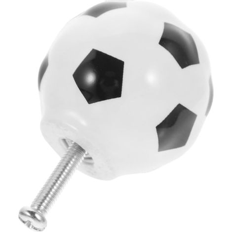 Boutons de Tiroir en Céramique Forme Football, Poignée de Meuble Résistante la Rouille, Installation Facile pour Armoire ou Commode Déco Anniversaire Foot (1/5)