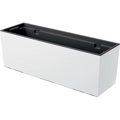 Vaso da fiori oblungo Urbi DUC600 con inserto  Bianco