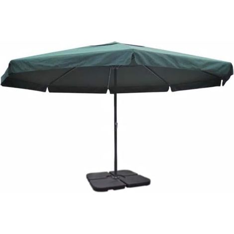 vidaXL Sombrilla de jardín con base portátil aluminio verde (1/2)
