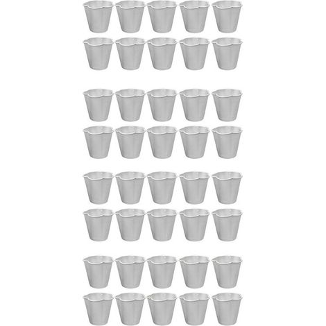 40 moldes de aleación de aluminio con forma de flor de cinco pétalos para tartaletas de huevo, mousse, pasteles y gelatinas caseras. (1/4)