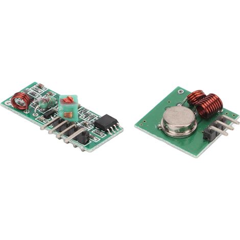 Kit émetteur-récepteur 433 MHz, module RF haute fréquence 5 V CC sur circuit imprimé pour produits antivol et télécommande.