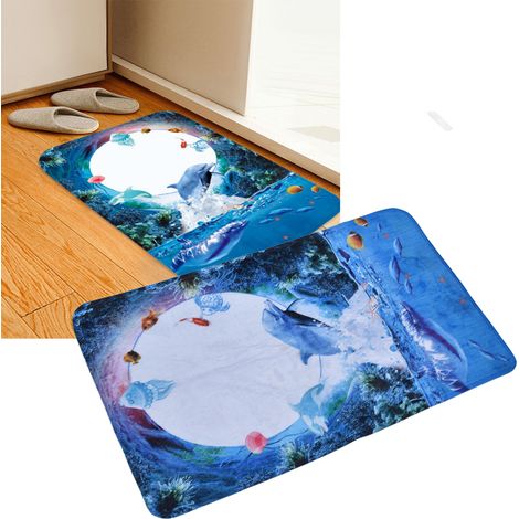 Tapis d'entrée, tapis de couloir, tapis antidérapant, tapis imprimé pour salle de bain et cuisine (1/5)