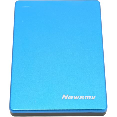 Disque dur externe 160 Go compatible UASP TRIM, mise en veille automatique, Plug and Play, pour ordinateur, TV et téléphone (bleu). (1/5)