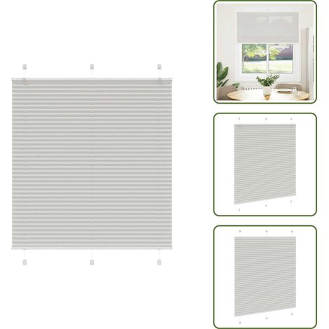 vidaXL Plissee Hellgrau 115x150 cm Stoffbreite 114,4 cm Polyester (1/5)