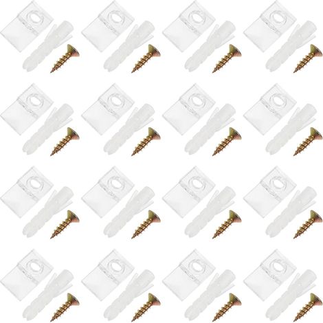 de 20 pinces en plastique pour verre transparent clips multi (1/5)