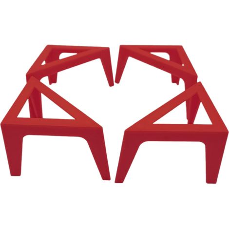 Trépied de support de peinture, 4 pièces, support en toile-Rouge (1/5)