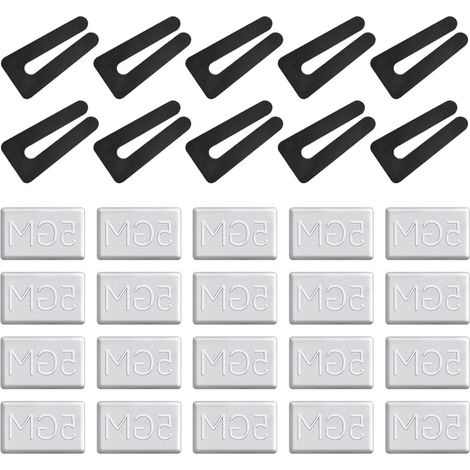 Kit d'équilibrage de pales de ventilateur de plafond avec 20 poids autocollants 5G et 10 clips d'équilibre noirs pour ventilateurs à tourner silencieusement et en douceur (10 ensembles) (1/5)