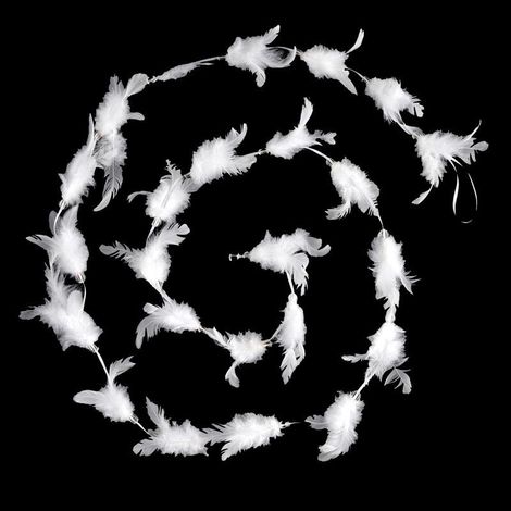 Guirlande de Noël Plumes "Héritage" 200cm Blanc