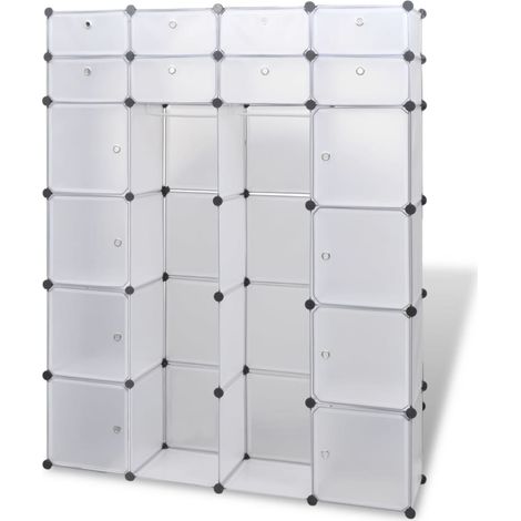 vidaXL Armadietto Modulare 18 Scomparti Bianco 37 x 146 x 180,5 cm (1/5)
