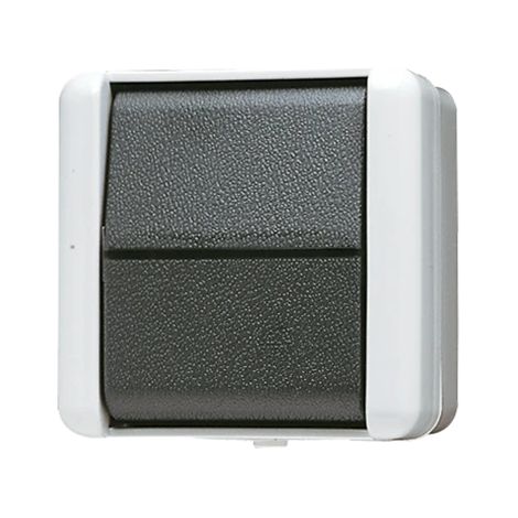 Jung Interrupteur à bascule, Universel Arrêt-Va-et-vient, 10 AX 250 V , IP 44, WG 800 806 W