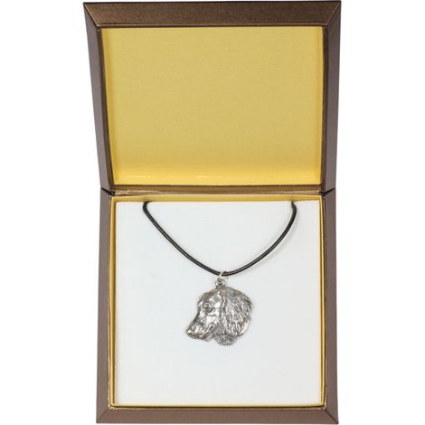 Bassotto IV - una collana con un cane in una scatola regalo, un medaglione argentato per un fan dei cani, un pendente impressionante di Art-Dog (1/5)
